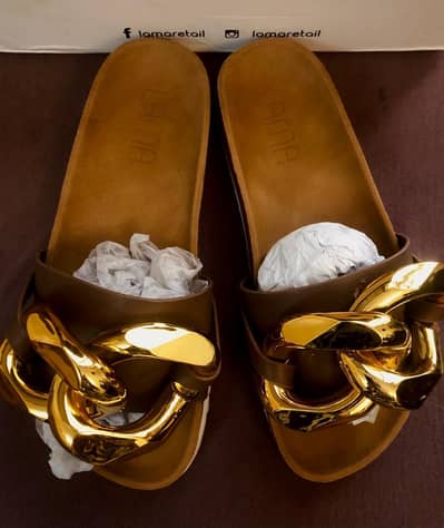 LAMA Premium Chain Slide Sandals – Like New Stylish and elegant L