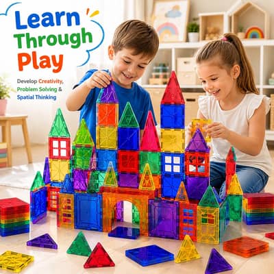 Magnetic Blocks 110 Pcs Imported (STEM)