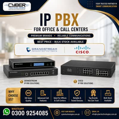 Cisco | Grand Stream | IP PBX | New and Refurbished