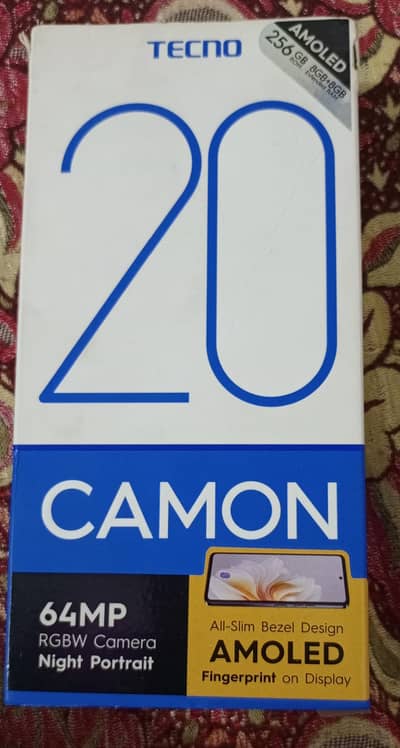 Tecno  Camon 20 8+5 GB RAM 256 GB MEMORY Amoled Display PTA approved