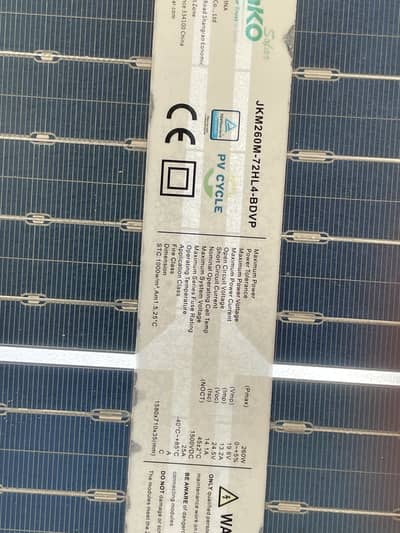 Jinko solar panel 6plates
