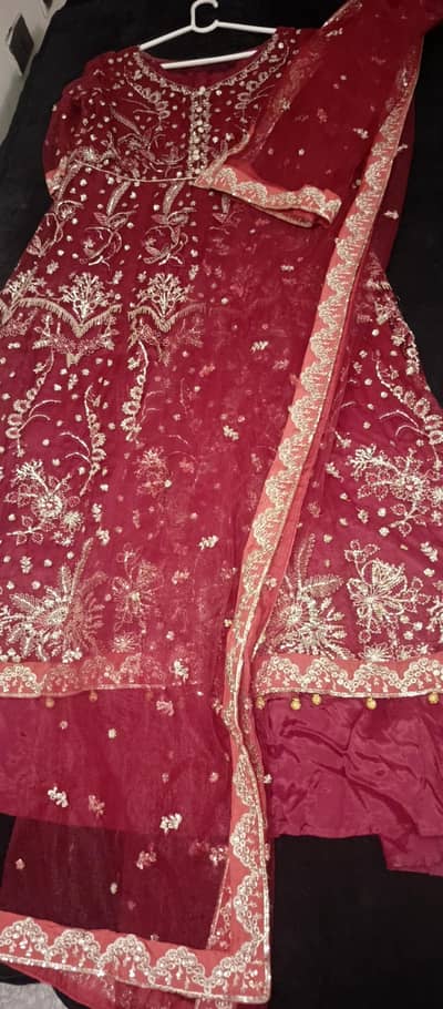 long maxi reddish mehroon