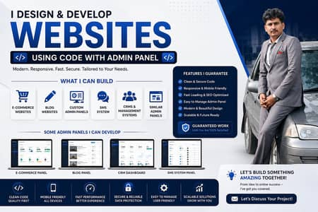 Professional Website Developer | E-Commerce, CRM & Admin Panels