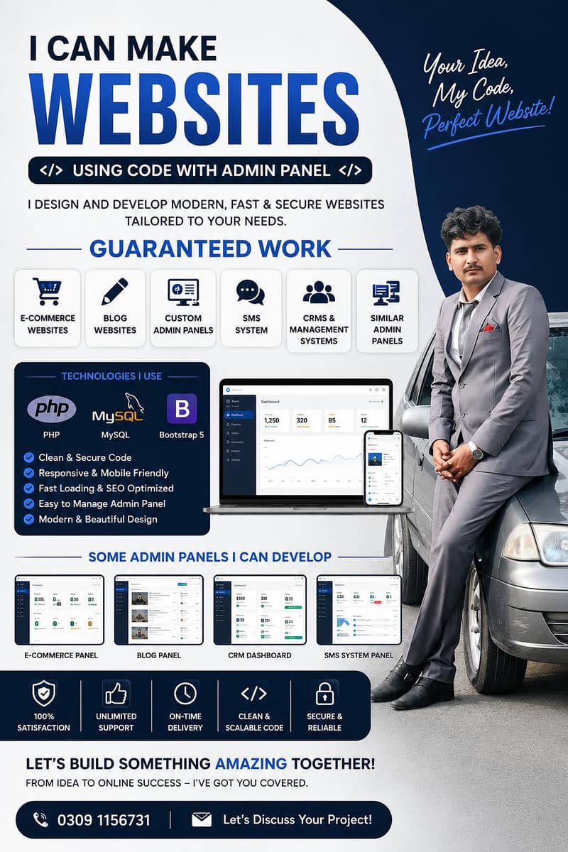 Professional Website Developer | E-Commerce, CRM & Admin Panels 1