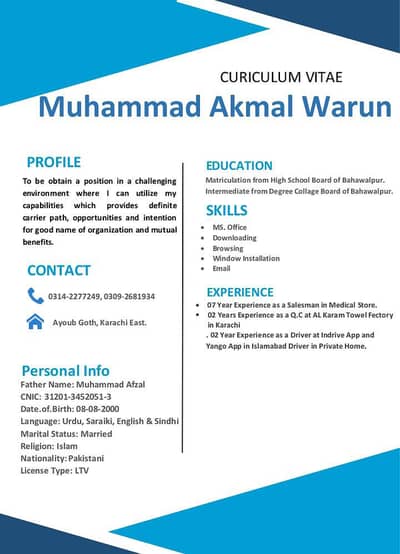 Need A Job