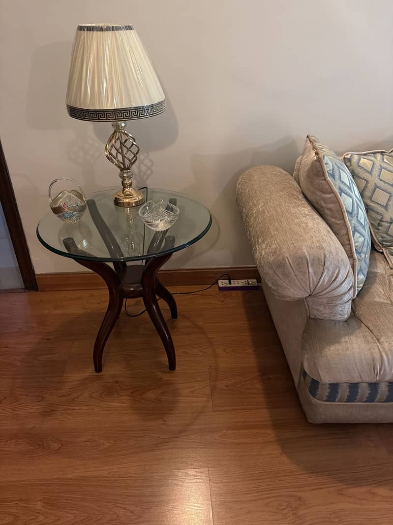 Drawing room sofas settee with tables 2