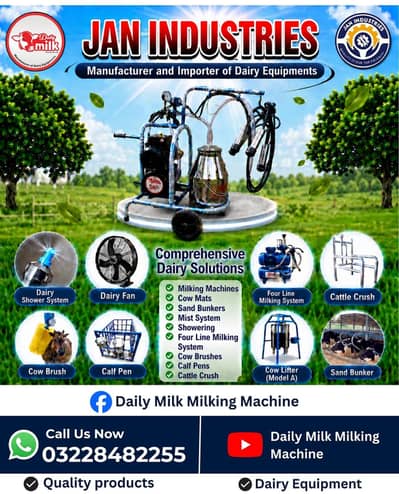 Prices of Milking Machines /Showering/Dairy Fans/Mist/Mats/bunker/
