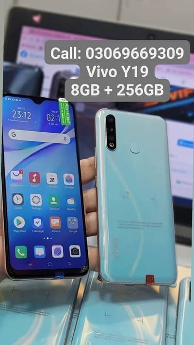 Vivo Y19 PTA Approved 8GB + 256GB With Box 10by10 With Warranty