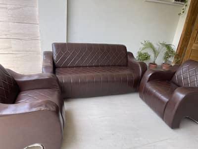 5 Seater Leather Sofa Set (3+1+1)