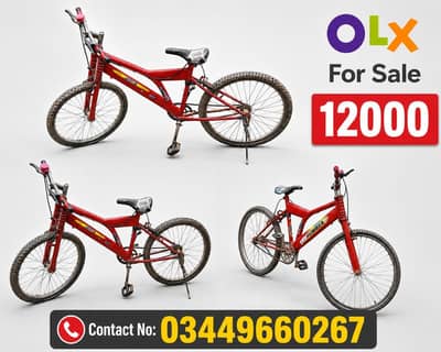 Red Bicycle For Sale – Good Condition – Rs 12,000