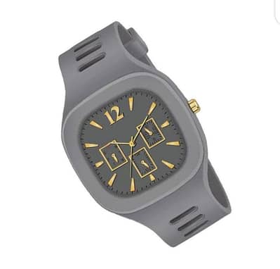 Men's modren grew silicone watch