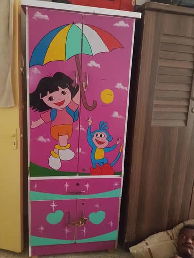Kids Cartoon Decorated Wardrobe