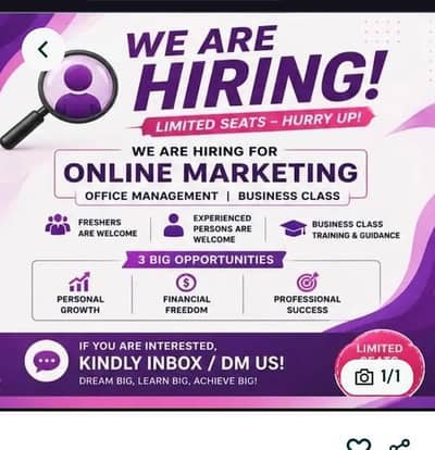 WE ARE MALE AND FEMALES STAFF FOR OFFICE WORK AND ONLINE WORK
