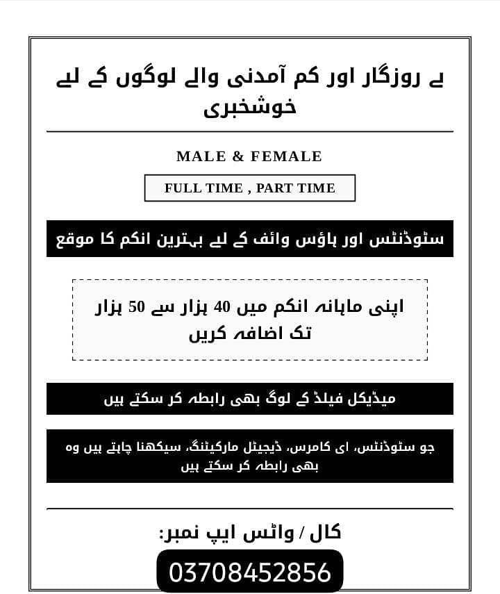 مزید معلومات کے لیے رابطے کرے 0