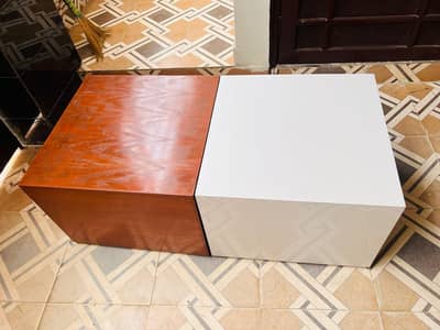 Centr wood table and bean bags available for sale