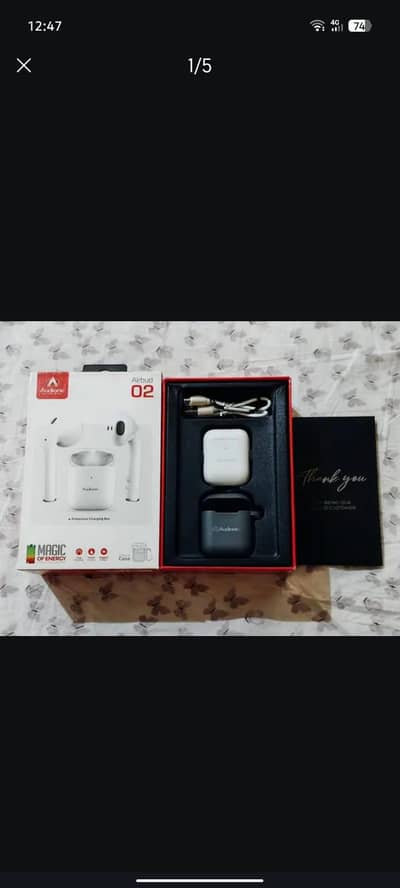 Untouch audionic lastest airbuds with complete box