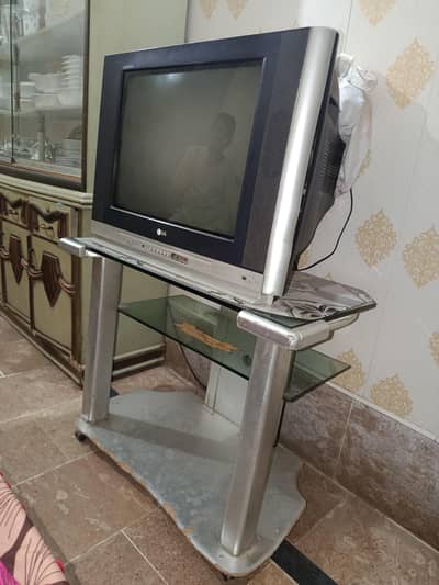LG Tv with trolly for sale