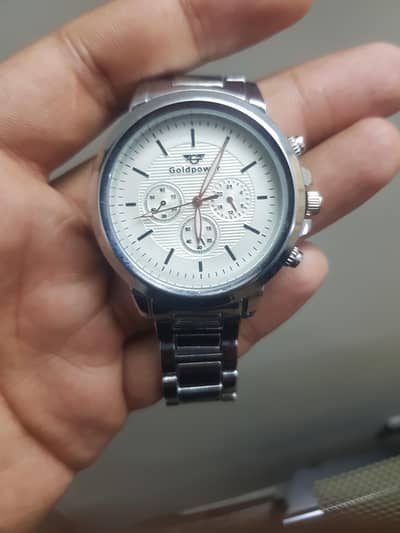 GoldPower Premium Stainless Steel Watch - Silver Dial