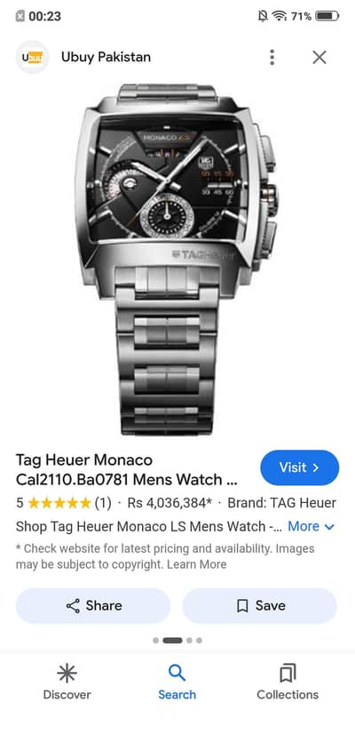 Swiss Monaco LS watch working condition 1side botton missing