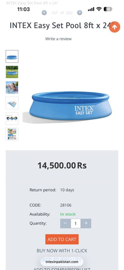 INTEX Easy Set Pool 8ft x 24"