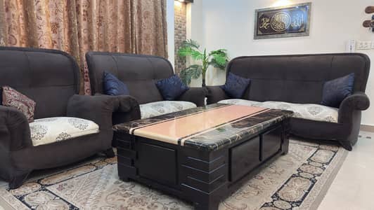Sofa Set Center Table and Carpet