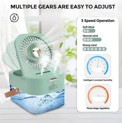 *Product Name*: Remote Control Desk Fan with Mist & Warm Air
