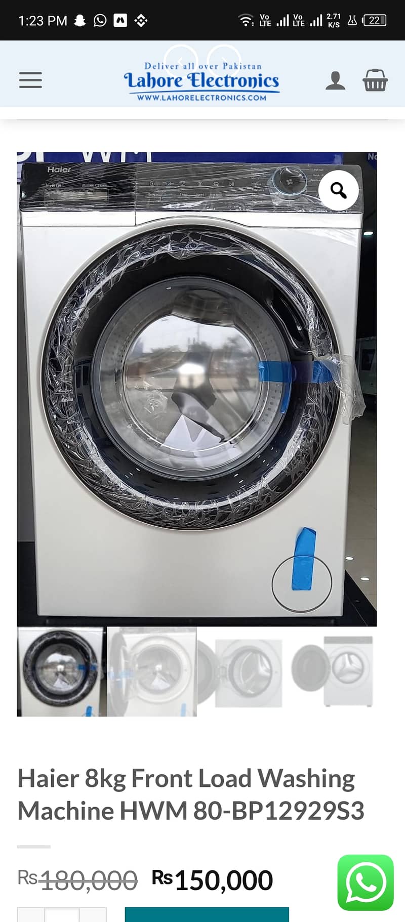 Haier Automatic FrontLoad Washing Machine 3