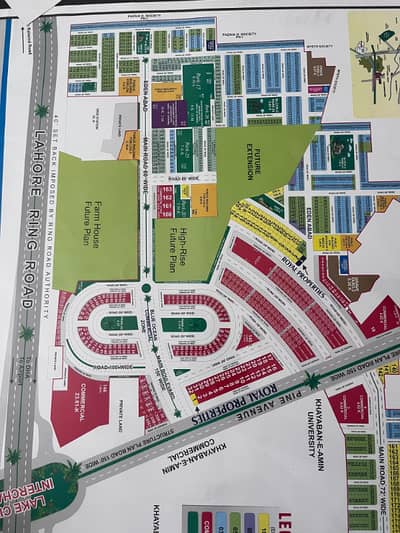 5 Marls plot VIP Block for Sell in Eden Abad Pain Avenue Road Lahore