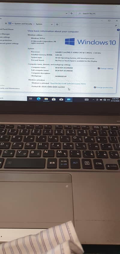 Toshiba core i5 Laptop 8gb ram 120GB HARD