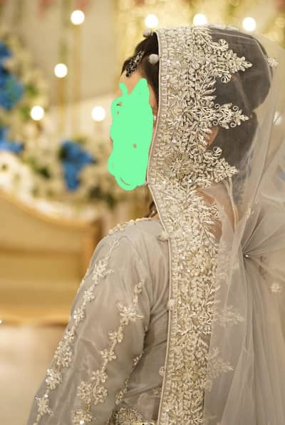 gray bridal maxi for walima