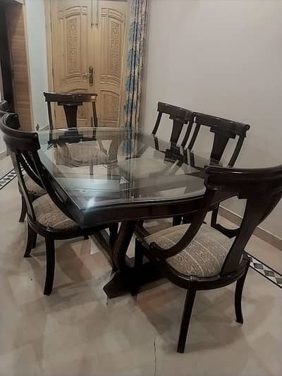Six chairs and dinning table
