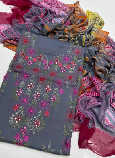 Elegant Unstitched Lawn Suit – Premium Summer Collection