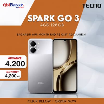 Tecno spark Go 3 4 / 128GB storage |Monthly Installment Plan Available