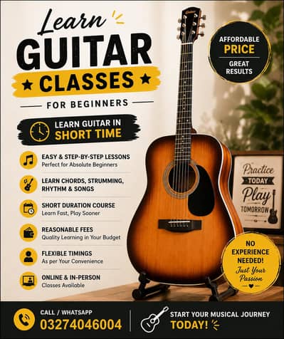 Guitar Classes for Beginners | Affordable Fees | Fast Learning Course