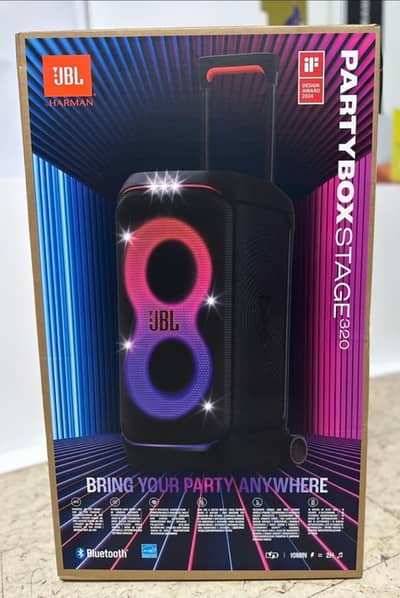 JBL PARTYBOX STGE-320 PORTABLE BLUETOOTH SPEAKER BLACK