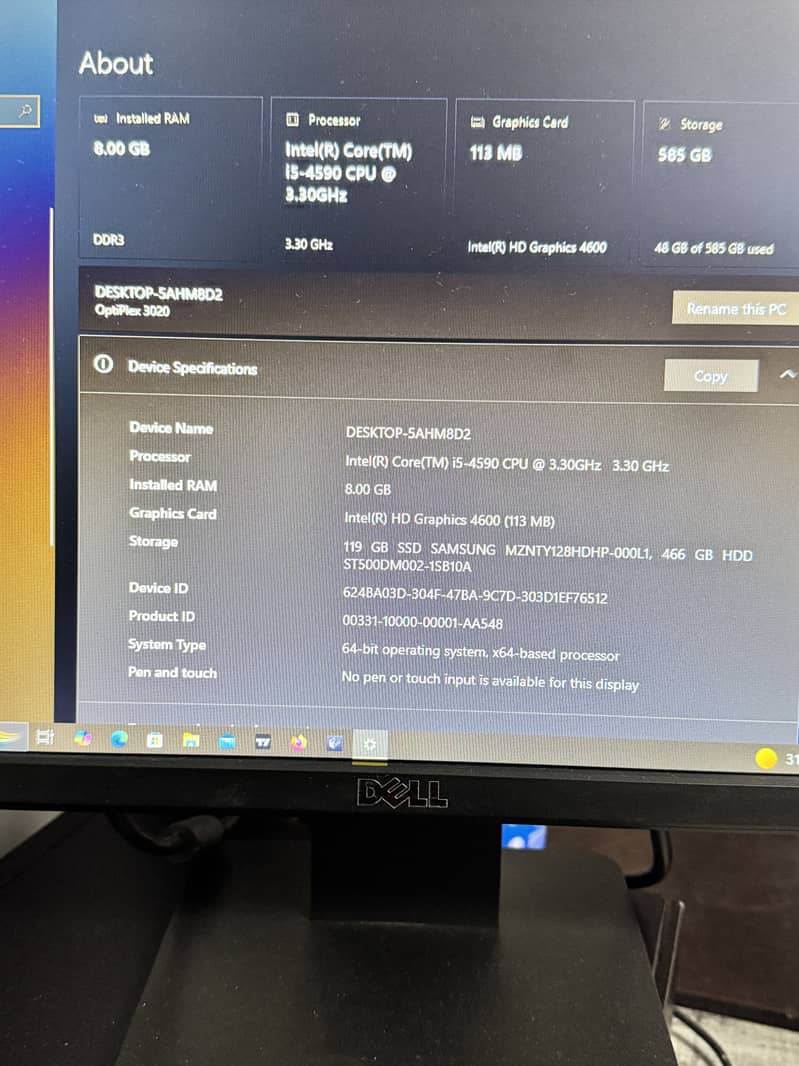 Computer Dell + led 3