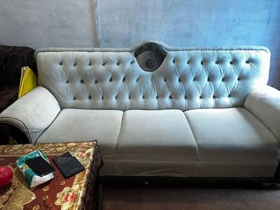 1 2 3 sofa set fresh condition with sofa cover