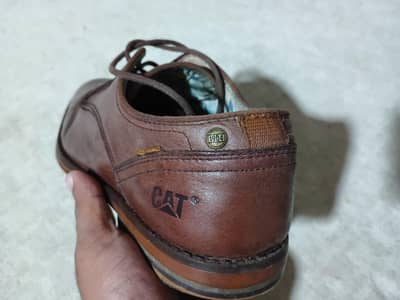 Caterpillar CAT Leather Shoes Size 43/UK 9 Brown Formal/Dress Shoes