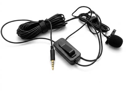 ​1 x Lavalier Lapel Microphone (with attached 3.5mm cable & clip)