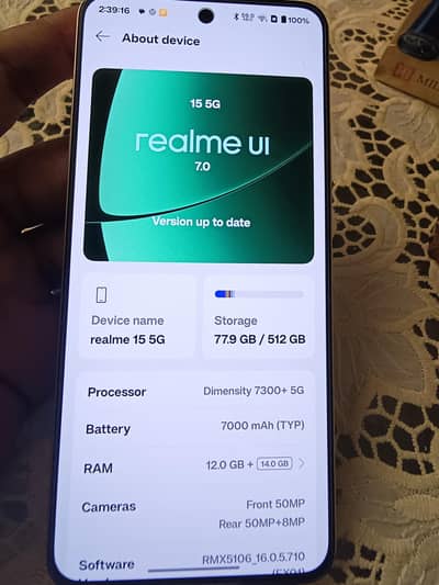 realme 15 5G 12-512 official PTA approved