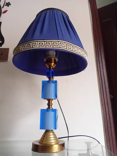 Blue and elegant decorative home decor lamp.
