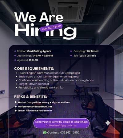 Hiring Call Center Agents for UK Campaign