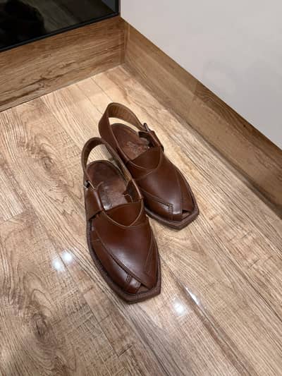 Original Brown Peshawari Chappal for Sale
