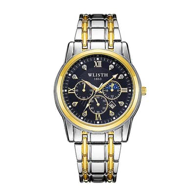 Men's Luxurious Gold Steel Watch