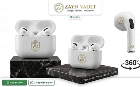 Zayn Vault Premium Wireless Earbuds (pro46)-High-End Sound&Deep Bass