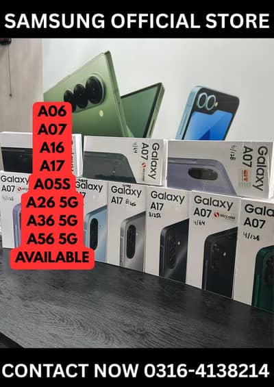 Samsung Mobile A07 / A17 / A26 / A36 / A37 / A56 / A57 Box Packed
