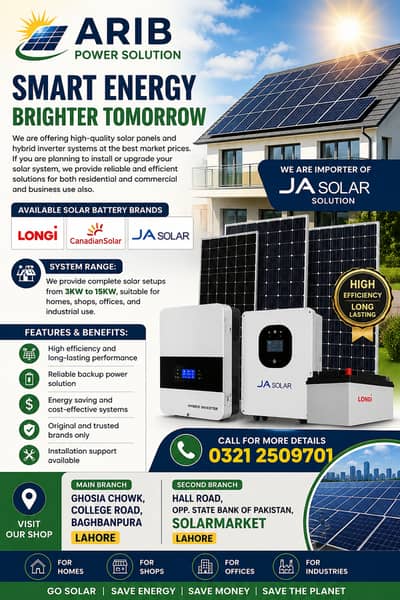 Solar Batteries & Hybrid Inverters | Growatt, GoodWe, Solis |3KW/15KW