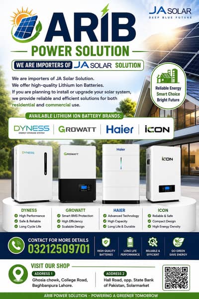 Solar Batteries & Hybrid Inverters | Growatt, GoodWe, Solis |3KW/15KW