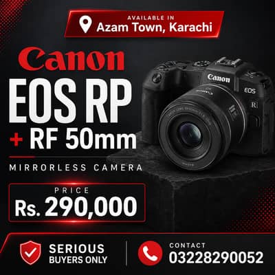 Canon EOS RP Mirrorless Camera + RF 50mm f/1.8 STM Lens