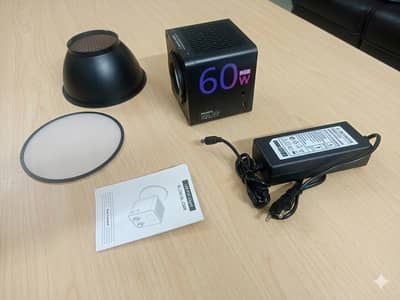 MAMEN SL-C60R RGB COB Video Light – 60W (Portable + Built-in Battery)
